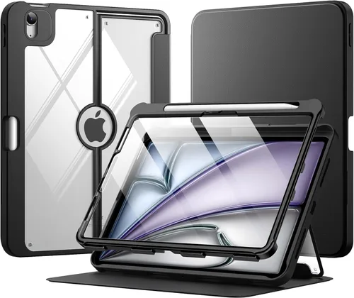 Miniatura 19 de MoKo Funda para iPad Air de 11 pulgadas 7ª/6ª generación M3/M2 2025/2024, iPad Air 5ª/4ª generación de 10.9 pulgadas 2022/2020 con soporte