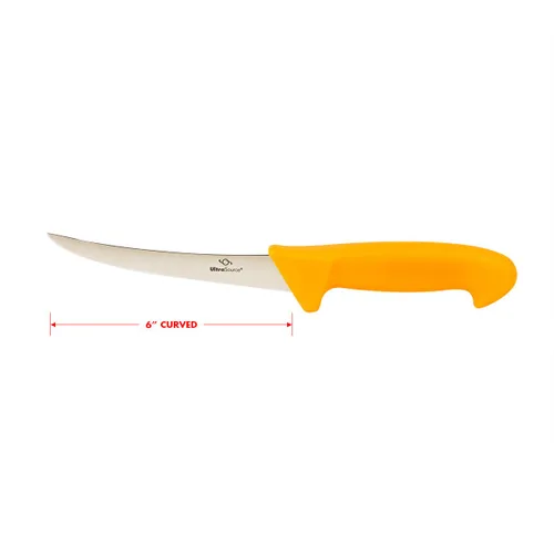 Miniatura 3 de ULTRASOURCE Cuchillo para deshuesar, hoja curva/flexible de 6", mango de polipropileno
