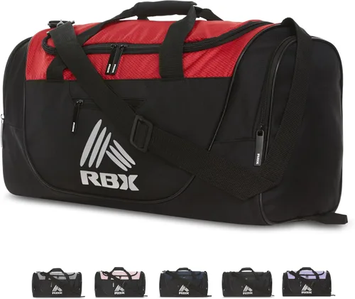 RBX Bolsas de gimnasio para hombres, pequeña bolsa de gimnasio para mujeres con compartimento para zapatos, bolsa de lona para viajes, bolsa de