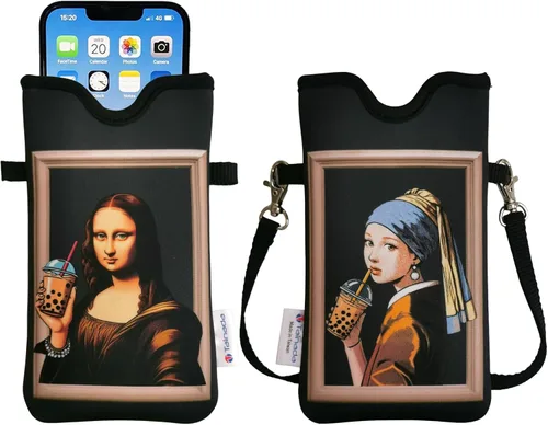Miniatura 23 de Tainada Funda Estuche Bolsa de Neopreno para Teléfono para Hombres y Mujeres con Correa Cruzada/Cordón para el Cuello para iPhone 17/16/15 Pro Max