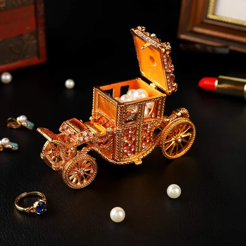 Miniatura 28 de QIFU Caja de baratija pintada a mano con bisagras, regalo único para la familia