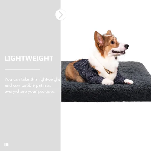 Miniatura 6 de Wear-Resistant Plush Pet Bed Cushion for Dogs and Cats Soft Puppy Nest Mat for Indoor Use Portable Comfortable Pet Sleeping Pad for Couch Cage and