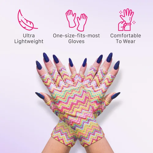 Miniatura 6 de ManiGlovz - Los guantes de uñas originales con protección UPF 50+ UV Guantes de manicura de gel y guantes anti UV sin dedos para mujeres Se