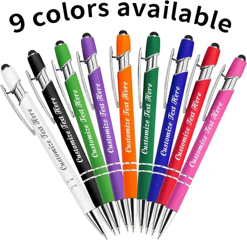 Miniatura 2 de Bolígrafos personalizados con nombre y logotipo, hasta 500 bolígrafos personalizados a granel con grabado gratis regalo para cumpleaños, graduación