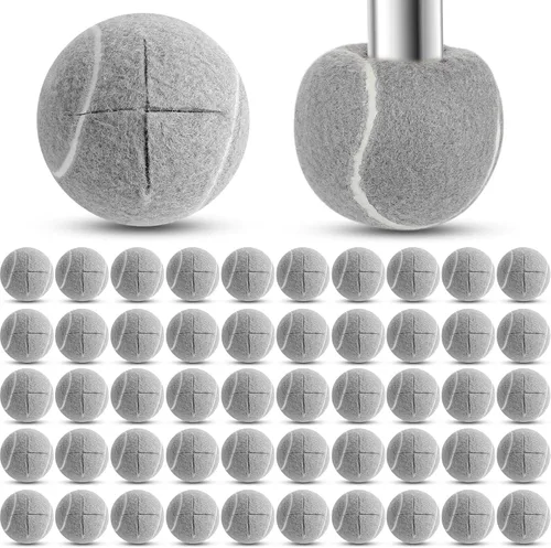Miniatura 9 de Macarrie 250 pelotas de tenis precortadas para sillas, sillas de pelota de tenis, cubiertas de pies, pelotas para patas de muebles, para aula, Negro