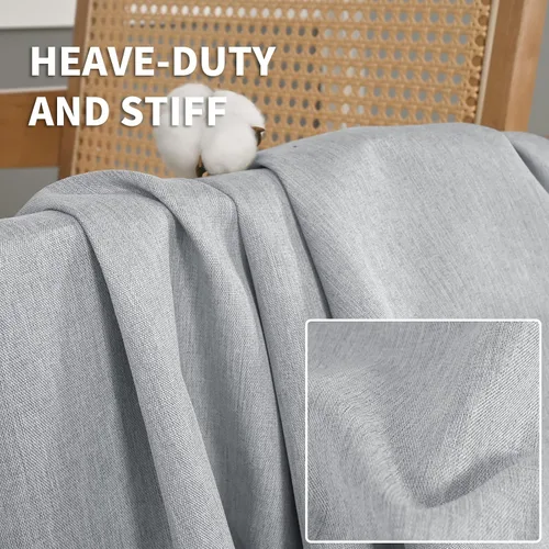 Miniatura 2 de BGment - Cortinas 100 % Blackout con revestimiento para la habitación, cortinas con ojales, de lino con textura de aislamiento térmico para la sala