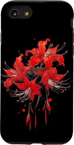 Miniatura 17 de iPhone 14 Red Spider Lily Funda de anime de manga estética japonesa japonesa