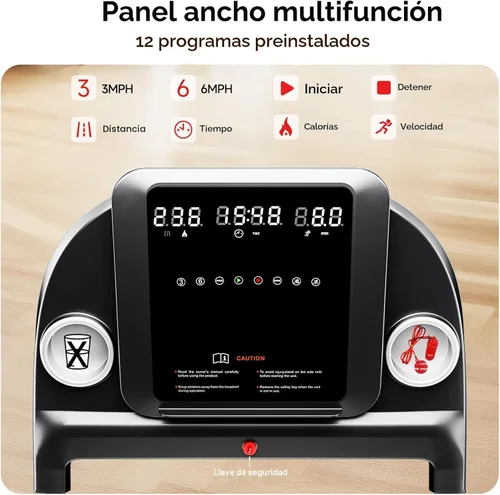 Miniatura 4 de RHYTHM FUN 8.0 MPH Treadmills for Home, Running Walking Pad Treadmill with Incline up to 8%, Foldable Treadmill with Handle Bar, Low Noise Walking
