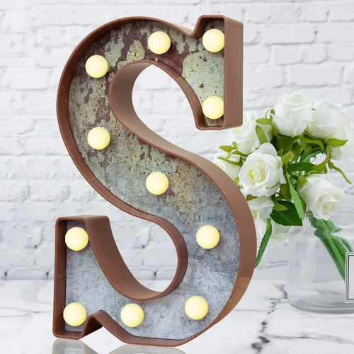Miniatura 7 de Elnsivo - Letras con luces LED, efecto a hierro
