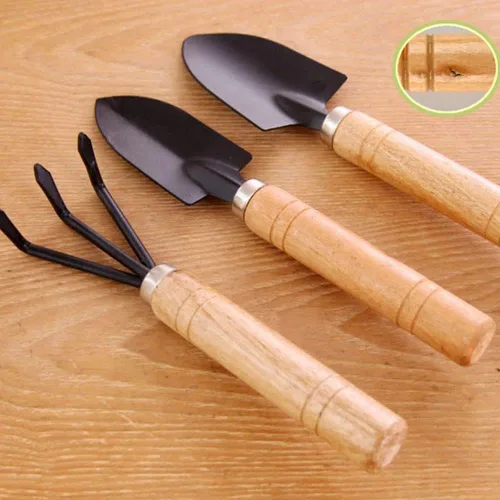 Miniatura 4 de Leadigol Mini pala de jardín deshierbe hogar flor pala maceta planta bonsái herramienta mango de madera jardinería maceta herramienta mango