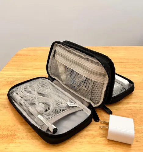 Miniatura 2 de Travel Tech - Bolsa de transporte portátil para artículos electrónicos, estuche de viaje, organizador de tecnología portátil, bolsa