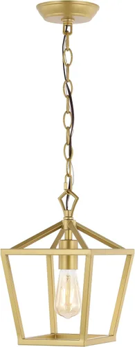 Miniatura 8 de JONATHAN Y Linterna colgante LED de 10 pulgadas de bronce aceitado/latón dorado con 3 luces, lámpara de araña clásica y moderna de granja para isla