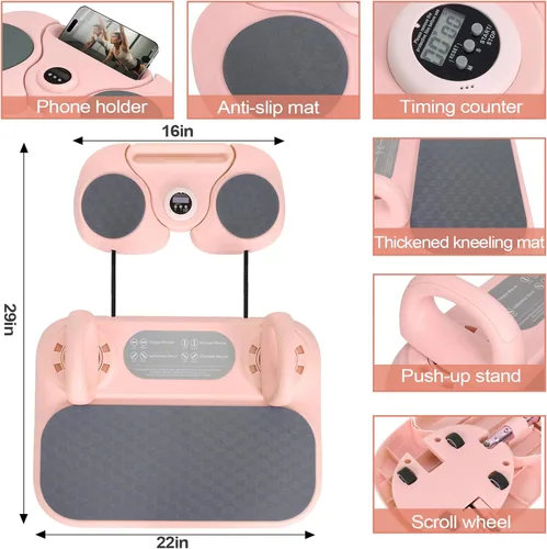 Miniatura 4 de Tabla de Pilates, Reformador de Pilates 6 en 1 para Ejercicio de Core y Cuerpo Completo, Equipo de Gimnasio Portátil para el Hogar con Pantalla