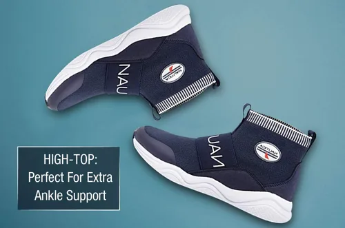 Miniatura 8 de Nautica Zapatos deportivos Silas de caña alta para niños con soporte mejorado para el tobillo, disponibles en tallas para niños grandes, niños