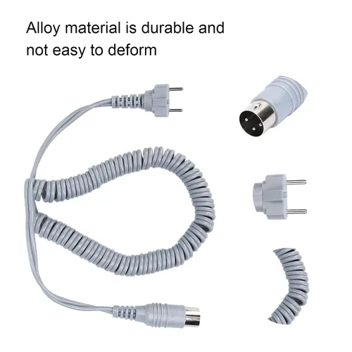 Miniatura 5 de ZJchao Cable de pieza de mano para taladro de uñas, cable de alimentación, máquina de manicura, pieza de mano, accesorios de repuesto de cable (gris)