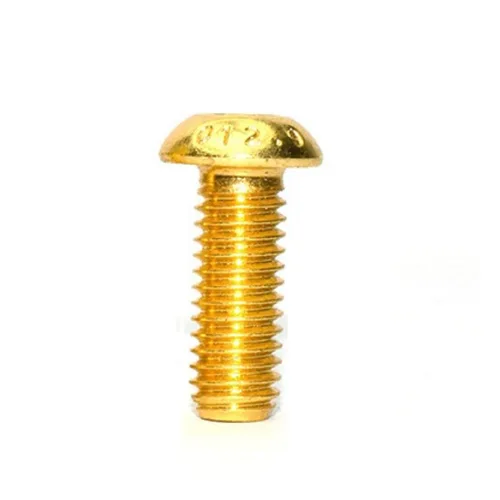 50pcs M3 12.9 Tornillos Allen Tornillo hexagonal Cabeza de botón Tornillos Tornillos hexagonales Oro (0.315 in)