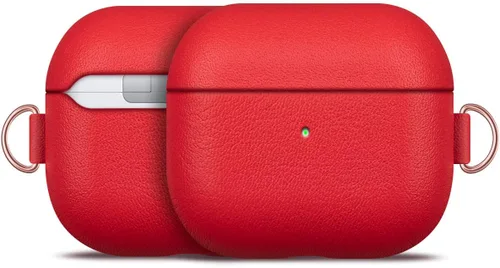 Miniatura 19 de LOPIE Funda compatible con AirPods 3 (lanzado en 2021), funda de cuero vegano estilo fibra de carbono con kit de clip y limpiador, funda protectora