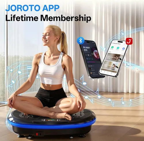 Miniatura 3 de JOROTO 4D Vibration Plate Exercise Machine, 3-Motor App-Controlled High-Intensity Adjustable Speed Vibration Plate for Weight Loss & Lymphatic