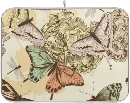 Miniatura 28 de Tapete de secado de platos súper absorbente, tapete de microfibra de secado rápido, 16 x 18 pulgadas, almohadilla de secado de platos de cocina