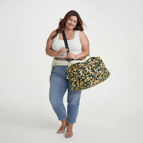 Miniatura 5 de Vera Bradley Bolsa de viaje grande de algodón para mujer
