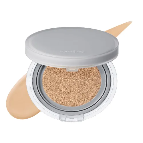 Miniatura 9 de Rom&nd Nu Zero Cushion (01 Porcelana 17) Larga Duración, Alta Cobertura, Acabado Semi Mate, Tez Impecable Sin Efecto Apelmazado, Base de Maquillaje