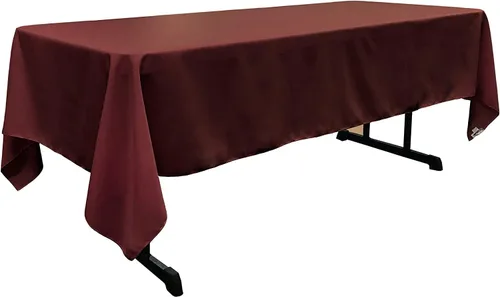 Miniatura 231 de LA Linen Mantel rectangular lavable de popelín de poliéster, resistente a las manchas y a las arrugas, cubierta de mesa 60x84, mantel de tela