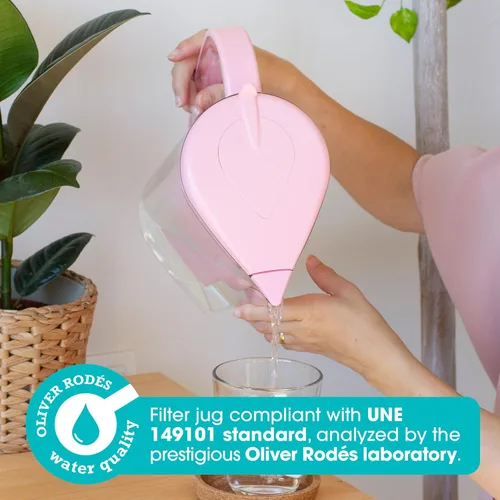 Miniatura 2 de Alkanatur Jarra de filtro de agua de hidrógeno alcalino, elimina fluoruro, cloro, microplásticos, PFA, carbón de coco activado con plomo + zeolita