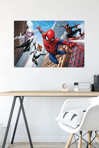 Miniatura 4 de Trends International Marvel Comics - Póster de pared de Spider-Man - Web Heroes, 22.375 x 34 pulgadas, versión premium sin marco