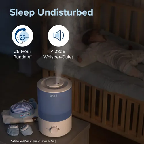 Miniatura 6 de LEVOIT - Humidificador Dual 150 para recámara, habitación grande, 3 L, llenado superior, vapor frío, difusor de aceite esencial para guardería y Azul