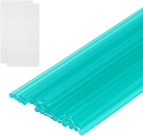 Miniatura 10 de MECCANIXITY 20 varillas de soldadura de plástico, tiras de reparación de soldadura PP de 20 pulgadas con malla de refuerzo para parachoques de Rojo