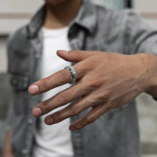 Miniatura 2 de Aeboocag 2 anillos de mantra Feng Shui Pixiu para mujeres y hombres, doble protección, riqueza, amor, salud, amuleto budista de buena suerte