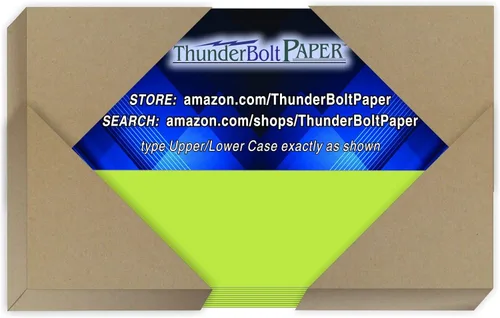Miniatura 13 de 100 fundas de color verde lima brillante de 65 libras, papel de tarjeta, 8.5 x 14 pulgadas, tamaño legal y de menú, cartulina ligera de 65 libras