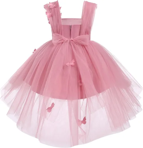Miniatura 3 de Vestido de mariposa para niña pequeña, sin mangas, vestido de tul de mariposa, vestidos de cumpleaños, concursos de boda, fiesta, vestidos altos