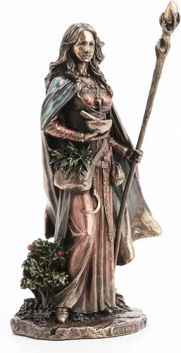 Miniatura 3 de Veronese Design Estatua de resina Eir La Valquiria de la Protección con acabado de bronce fundido de 24,1 cm