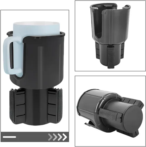 Miniatura 5 de BESULEN Expansor de portavasos de automóvil, extensor de portavasos para vehículo con base ajustable, adaptador organizador de botellas de agua