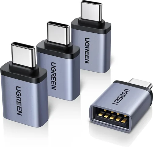 UGREEN Adaptador USB C a USB, paquete de 4, adaptador USBC macho de 10 Gbps a USB 3.2 hembra, adaptador USB C tipo C para MacBook Pro, iMac, iPhone