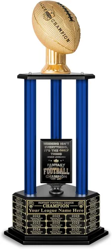 Miniatura 27 de TrophySmack Fantasy Football Trophy, 19-Year Perpetual Winner Award – Customizable Championship Award with Plaque and Winner Engravings