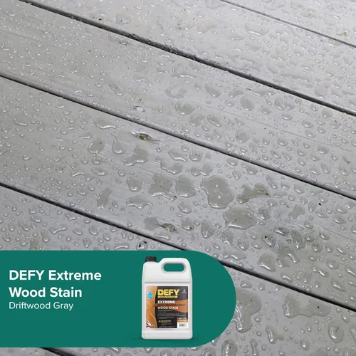 Miniatura 4 de DEFY Barniz y Sellador de Madera Extremo Todo en Uno - 1 Galón de Recubrimiento Impermeable Semitransparente para Todos los Tipos de Madera - Gris