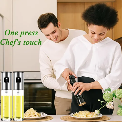 Miniatura 5 de Pulverizador de aceite de oliva para cocinar, rociador para freidora de aire, vinagre de canola, aceite vegetal, mini botella portátil, utensilios