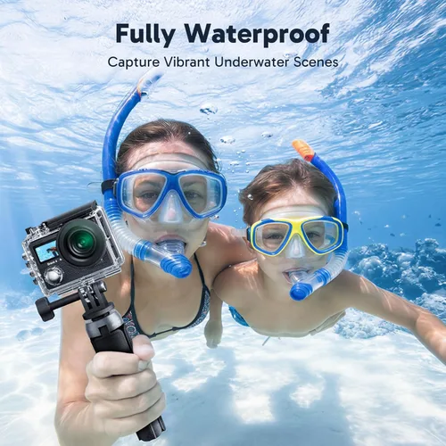 Miniatura 4 de AKASO Brave 4 Cámara de acción 4K 30fps con tarjeta MicroSDXC de 128 GB 20MP Ultra HD 131FT Cámara submarina impermeable EIS WiFi Control remoto 5X