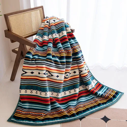 COTTEBED Manta de franela Sherpa estilo bohemio, para todas las estaciones, ligeras, súper suaves, acogedoras, cómodas, esponjosas, mullidas, de
