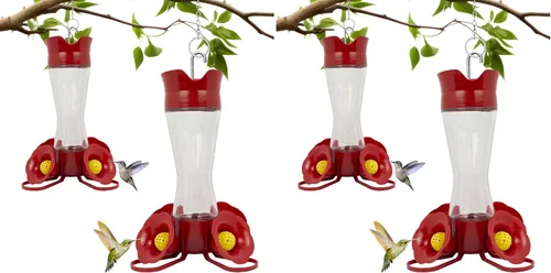 Miniatura 12 de Perky-Pet 203CPBN Comedero de vidrio para colibríes al aire libre con posaderos, foso de hormigas, protectores de abejas - Paquete de 1