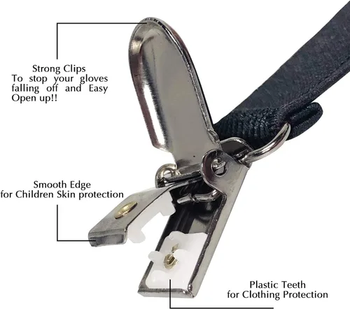 Miniatura 5 de 6 Pieces Elastic Glove and Mitten Clips for Kids and Baby, Extra Strong Stainless Steel Glove Clips
