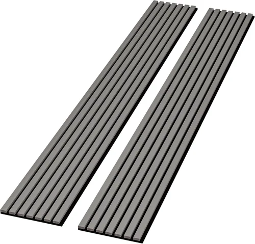 Miniatura 15 de Paquete de 2 paneles acústicos de pared de madera de 94 x 12.6 pulgadas, listones 3D insonorizados para paredes y techos, elegantes paneles Nogal