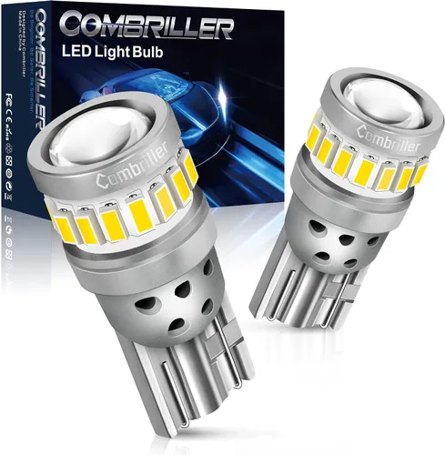 Miniatura 12 de Combriller 3157 Bombilla LED blanca 6000K, 3056 3156 3057 4157 LED con proyector de repuesto para luces LED de reversa, bombilla de señal de giro