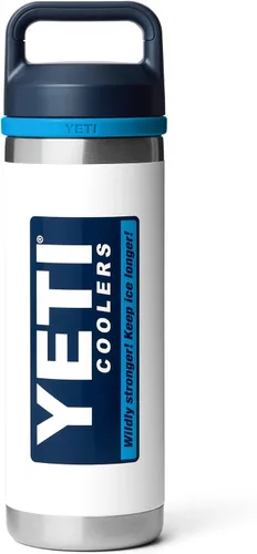 Miniatura 25 de YETI Rambler Botella de 18 oz, aislada al vacío, de acero inoxidable con tapa Chug, negro