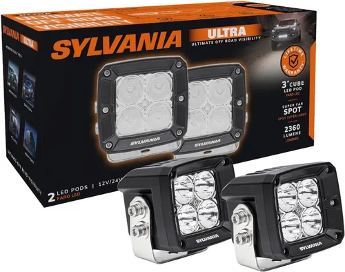 Miniatura 7 de SYLVANIA - Cápsula de luz LED ultra de 3 pulgadas - Garantía limitada de por vida - Luz puntual de 2360 lúmenes crudos, luz de trabajo de conducción