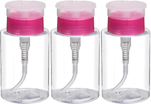 Miniatura 8 de Paquete de 3 unidades de dispensador de esmalte de uñas, dispensador vacío para alcohol, acetona, esmalte de uñas y removedor de maquillaje, 5.1 fl