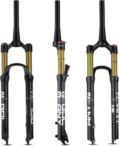 Miniatura 11 de Horquilla de suspensión de aleación de magnesio para bicicleta de montaña de Bosy, 26/27.5/29 pulgadas, dirección cónica y horquilla delantera recta