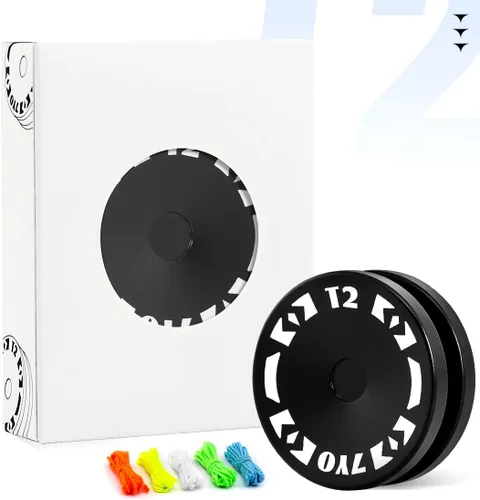 Miniatura 9 de T2 Looping Yoyo para niños, sensible principiante Yoyo profesional 2A Loop Yo yo para nivel de entrada + 5 cuerdas adicionales (negro)